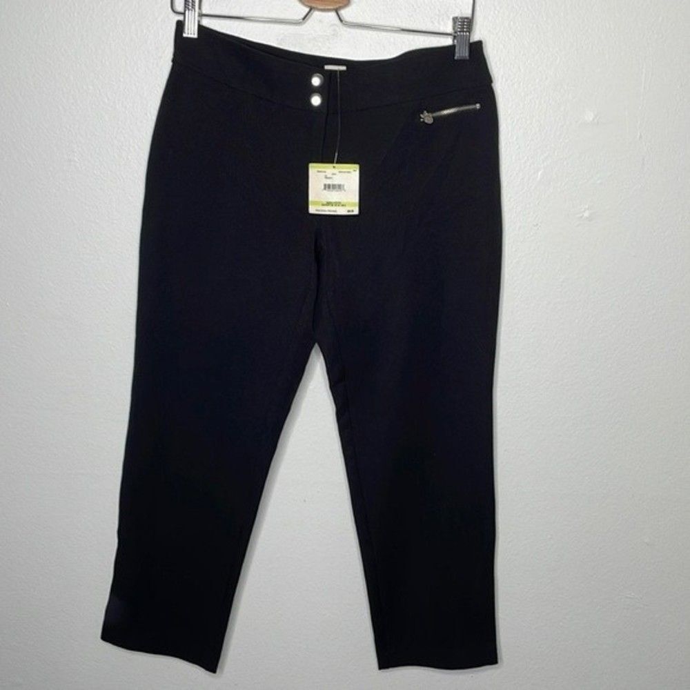 ANNE KLEIN WOMENS Size 4P ANKLE PANTS IN BLACK
